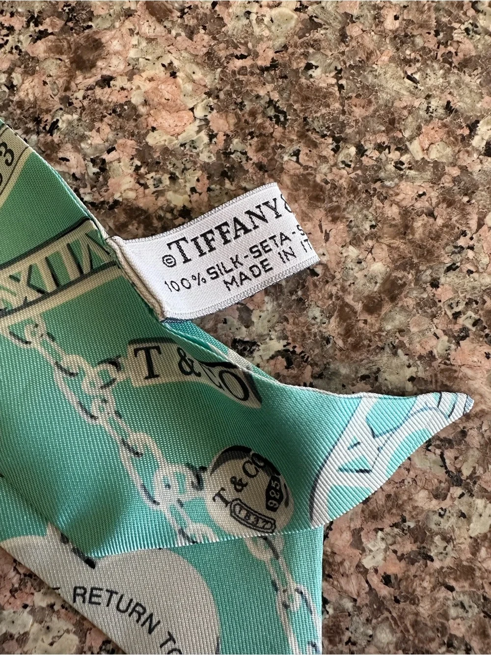 Tiffany & Co. Silk Scarf in Signature Aqua and White